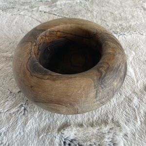 Handcrafted Wooden Dough Bowl - Natural Brown
